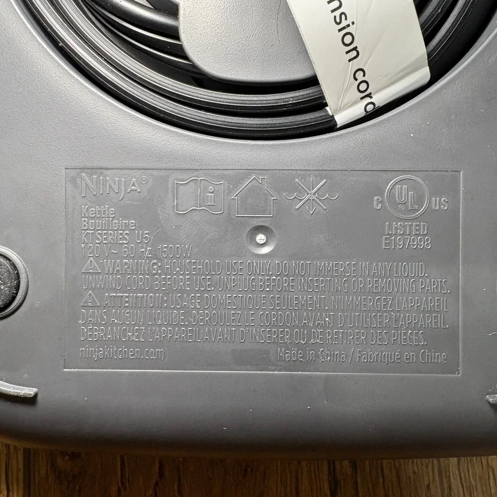 Ninja Precision Temperature Electric Kettle KT200 Silver Stainless Steel